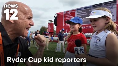 Ryder Cup kid reporters look for Team Europe fans at Bethpage Black | News 12