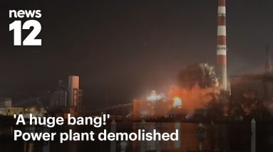 'A huge bang!' Major portions of old Bridgeport power plant demolished  | News 12